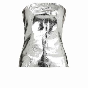 AMYLYNN Johanna Silver Bandeau Top NWT